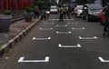 Tak Hanya Himbauan Masker dan Sarung Tangan, Garis Jaga Jarak Pengendara Juga Dibikin di Tangerang