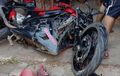 Suzuki GSX-R150 Tak Tampak Lagi Fairing-nya, Hancur Tabrak Truk TNI, Kondisi Rider Bikin Miris