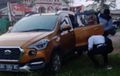 Datsun Cross Jaksa Disatroni Bandit, Beraksi Pakai Toyota Agya, Terekam CCTV