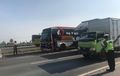 Bus Murni Jaya Ngeblong Bahu Tol Tangerang-Merak, Banting Kanan Sambar Kijang Innova, Disundul Bus Murni Lain
