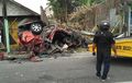 Honda Mobilio Tercabik-cabik, Terbang Hujam Xpander, Tubuh Penumpang Bergelimpangan