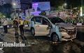 Toyota Avanza Jadi Jelek, Tabrak Air Mancur Sambil Akrobat, Alkohol Diduga Jadi Musabab