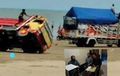 Truk Adu Balap Liar di Pantai Cemara Viral, Satu Terguling, Polisi Periksa Sopir