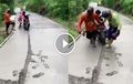 Viral, Pemotor Terabas Jalan Basah Yang Baru Dicor, Cuma Jawab Cuek Begini Saat Dimarahi