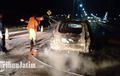 Juang Mendadak Panik, Pajero Sport Miliknya Tiba-tiba Terbakar Saat Ngebut di Jalan Tol, Berakhir Sisa Rangka Saja