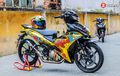 Yamaha MX King 150 Kece, Pasang Decal Koi dan Pelek Belang 16 Inci