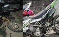 KLX 150 Terpotong Jadi Dua, Diterjang Kijang Innova, Sokbreker Pisah Dari Rangka