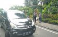 Toyota Avanza Mendadak Belok, Pipi Kanan Bonyok Tumbuk Gran Max, Diduga Pengaruh Obat