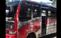 Bus Terguling Kaca Ambyar, Banting Setir Hindari Motor, Detik-detik Kejadian Terekam