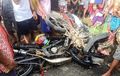 Kawasaki Ninja 150R dan Honda Blade Hancur Saling Tindih, Polisi Serta Pelajar Tak Bernyawa