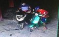 Vespa LX 125 Disikat Dua Pria Tunggangi Honda PCX 150, BeAT Tetangga Ikut Raib