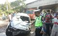 Subaru XV Remuk Redam, Terbang Dari Atas Tol Cipali di Majalengka, Didorong Mobil Misterius