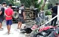 Strada Triton Terguling, Hancurkan Vario 110, Vario 125 dan Mio J di Kediri, Dua Orang Tewas