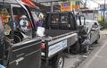 Dua Pikap Parkir Bonyok Kena Hajar Muka Daihatsu Xenia, 7 Dibawa ke Rumah Sakit, Begini Kronologinya