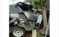 Datsun GO Bonyok Belakang, Ambil Kanan Dihajar Mobil Damkar Ngebut, Ada Keadaan Darurat