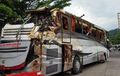Bus Sri Padma Kencana Ditarik Dari Jurang, Kondisi Mengenaskan, Bodi Terbelah Kabin Acak-acakan