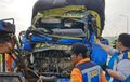 Wajah Truk Rata Hantam Truk Lain di Tol Solo-Ngawi, Kenet Tak Tertolong Jiwanya