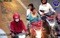 Dua Cewek Boncengan Tanpa Helm dan Masker Sambil Makan, Ditegur Malah Ngacir Terobos Lampu Merah