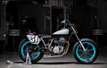 Yamaha SR500 Flat Track, Tampang Keren dan Komposisi Warnanya Oke