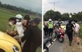 VW New Beetle Tumbuk Polisi Sampai Mental, Remaja Meronta Ditangkap Brimob, Nangis Juga