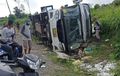 Bus AKAP Terguling di Tikungan Harmoko, Penumpang Cerita, Terasa Ganjil Saat Ganti Pengemudi