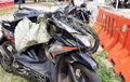 Honda BeAT Amburadul, Tergeletak di Kolong Truk Tangki, Pengendara Berpulang