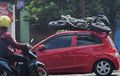 Viral CBR250RR Tabrak Honda Brio Nyangkut di Atap, Begini Kronologinya