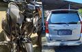 Avanza Disenggol, BeAT Street Jatuh Disambut Diduga L300, Bodi Depan Tercabut