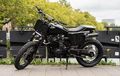 Honda SLR650 Street Tracker, Bodi Full Hitam Bikin Makin Garang