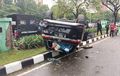 Roda Kanan Depan Disebut Ngerem Sendiri, Toyota Fortuner Koprol di Pademangan