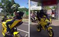 Yamaha R15 Kaki-kaki Super Jangkung, Mau Naik Ancang-ancang, Dituntun Waktu Berhenti