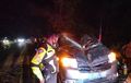 Suzuki APV Atap Amblas Digebrak Pohon Asam Jawa, 1 Penumpang Tak Terselamatkan