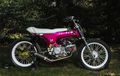 Honda Dax Jadi Flat Tracker, Bermesin Daytona 190cc, Kakinya Kekar