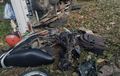Suzuki Smash Benar-benar Apes, Bodi Ambyar Dihantam Pikap Dari Depan