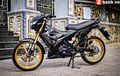 Suzuki Satria F150 Sangar, Dimodif Impresif, Kaki-kaki Bertema Emas