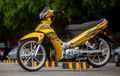 Yamaha Vega R Tampil Impresif, Berbaju Kuning, Berhias Part-part Mewah