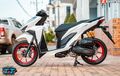 Honda Vario 150 Tampil Modis, Bodi Putih Elegan, Part-partnya Premium