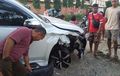 Pajero Sport Ngebut, Tebas Bentor Lanjut Sabet Alphard, Bodi Terkelupas