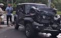 Terlibat Kecelakaan di Exit Tol Tangerang-Serpong, Bodi Depan Suzuki Jimny dan Toyota Fortuner Remuk Tak Karuan
