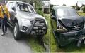 Pengemudi Kumpul di Polsek, Tragedi Kijang Seruduk Pajero Sport, Avanza dan Truk Ikut Bonyok