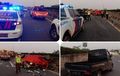 Sienta, Innova Dan Gran Max Saling Tubruk di Tol Tangerang-Merak, 1 Terbalik