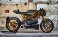 Ducati Multistrada 1000 DS Cafe Racer, Punya Bodi Hijau Ala Lamborghini Sian FKP 37
