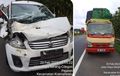 Ngebut di Bahu Jalan, Bodi Ertiga Sobek Nyangkut Bak Truk, PNS Asal Jambi Luka Berat