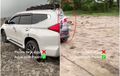 Viral Video Mitsubishi Pajero Sport Nyangkut di Pasir Pantai, Baru Bisa Keluar Setelah Ditarik Toyota Agya