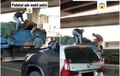 Video Bajing Loncat Beraksi, Nitizen Justru Komentari Mobil Berpelat Dinas Polisi, Kenapa?