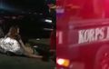 Detik-detik Mobil Damkar Hantam Scoopy Nyebrang, Pemotor Tergeletak