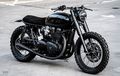 Triumph Bonneville Jadi Scrambler Serba Hitam Berpostur Riding Rendah