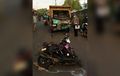 Adu Banteng dengan Truk Mitsubishi Colt, Yamaha Mio M3 Remuk Tak Berbentuk, Pengendara Meninggal Dunia