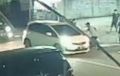 Diduga Kurang Fokus, Honda Jazz Serempet Pemotor di Jakarta Selatan, Pembonceng Motor Sampai Masuk Kolong
