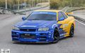 Nissan GT-R R34 Salah Asuhan, Sarat Aura Honda Dengan Livery Spoon Sports